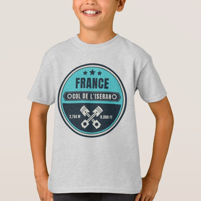 Överstelöjtnant de l'Iseran fransk Alpes motocycle T Shirt (Framsida)