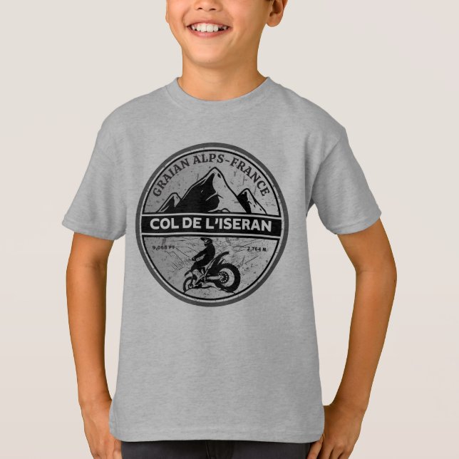 Överstelöjtnant de l'Iseran fransk Alpes motocycle T Shirt (Framsida)