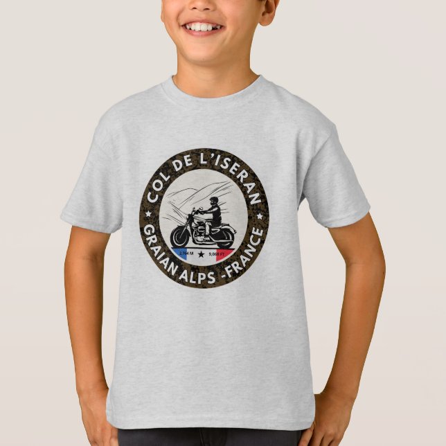 Överstelöjtnant de l'Iseran fransk Alpes motocycle T Shirt (Framsida)