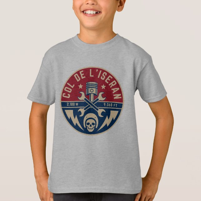 Överstelöjtnant de l'Iseran fransk Alpes motocycle T Shirt (Framsida)
