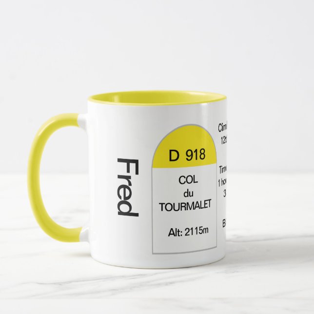 Överstelöjtnant du tourmalet, vägmarkör för fransk mugg (Vänster)