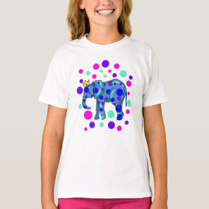 Översten Elephant med Polka dots Girl Girl T-Shirt