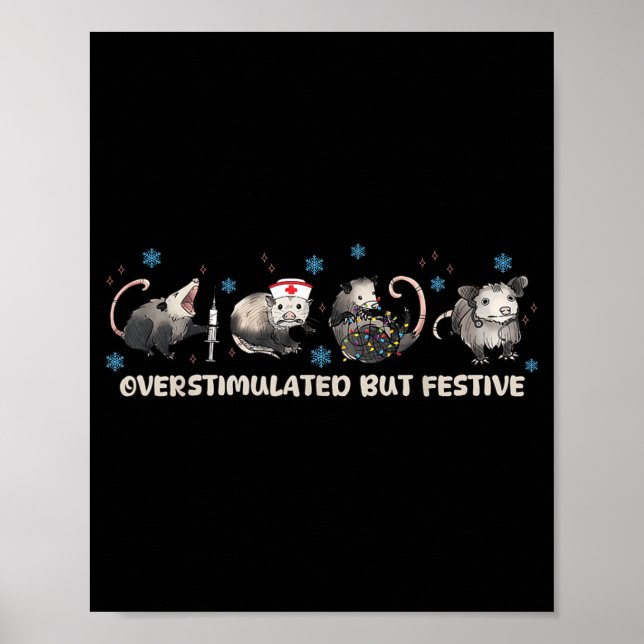 Overstimulated But Festive Funny Ssum Nurse Christ Poster (Framsidan)