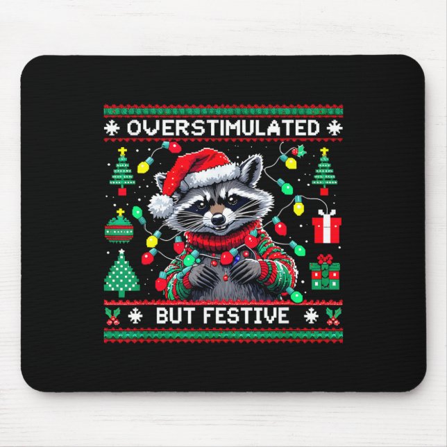 Overstimulated But Festive Raccoon Christmas  Musmatta (Framsidan)