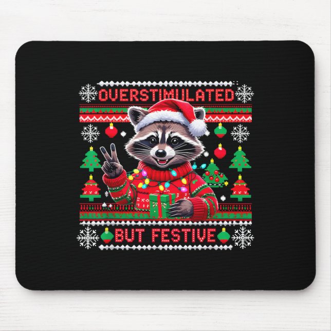 Overstimulated But Festive Raccoon Christmas  Musmatta (Framsidan)
