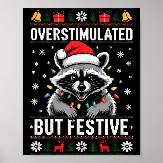 Overstimulated But Festive Ssum Christmas Pajamas  Poster (Framsidan)