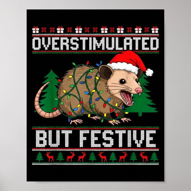 Overstimulated But Festive Ssum Christmas Pajamas  Poster (Framsidan)