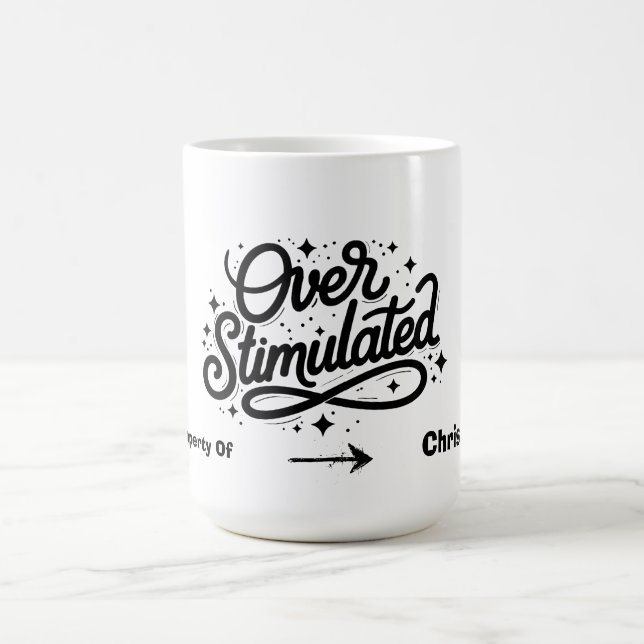 Överstimulerad Ångest Introvert Personligt Namn Kaffemugg (Center)