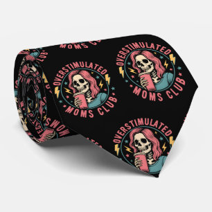 Överstimulerad Mammor Klubb Skull Messy Mamma Life Slips
