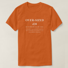 Överstor t20 Rolig Definition Med Vit Text T Shirt
