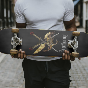 Överstruken svärd med Personligen Dragon Mini Skateboard Bräda 18,5 Cm