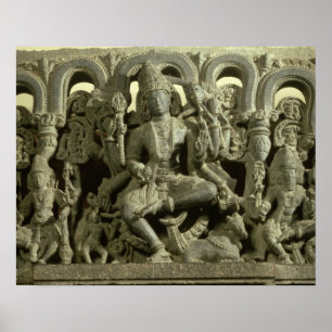 Överstycke som visar trinityen: Siva, Brahma och Poster
