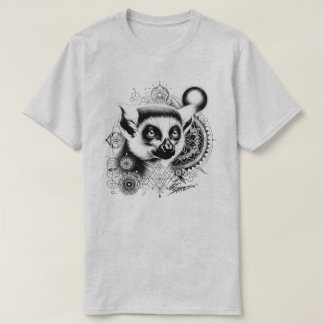 Översvämma Lemur Helig Geometri T Shirt