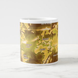 Översvämmad jord Karta Jumbo Mugg