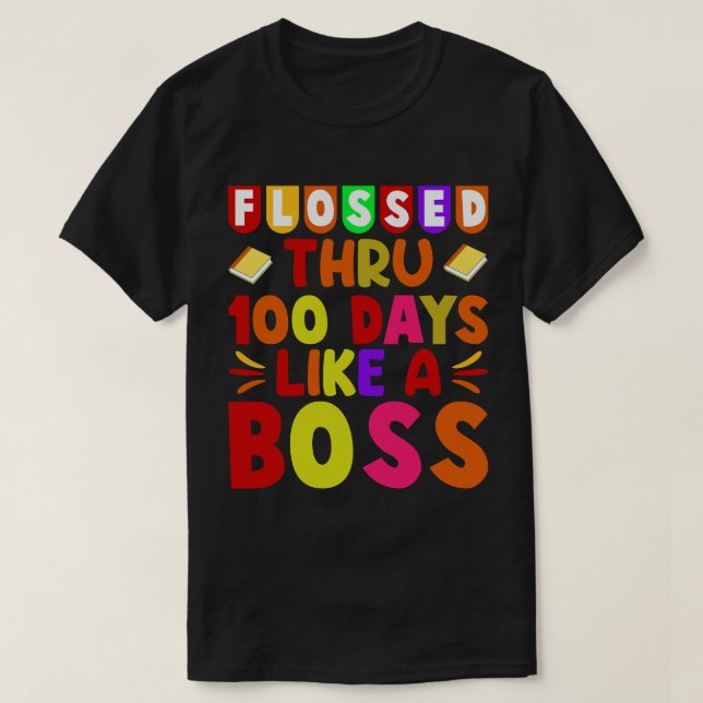 översvämmad under 100 dagar som en chef t shirt (Design framsida)