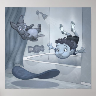 "Översvämning av huset" Poster