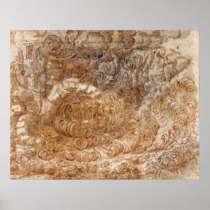 Översvämning av Leonardo da Vinci (1517-1518) Poster