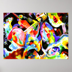 Översvämningsbegränsning, abstrakt konst av Kandin Poster