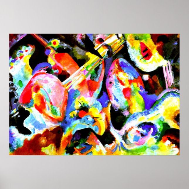 Översvämningsbegränsning, abstrakt konst av Kandin Poster (Framsidan)