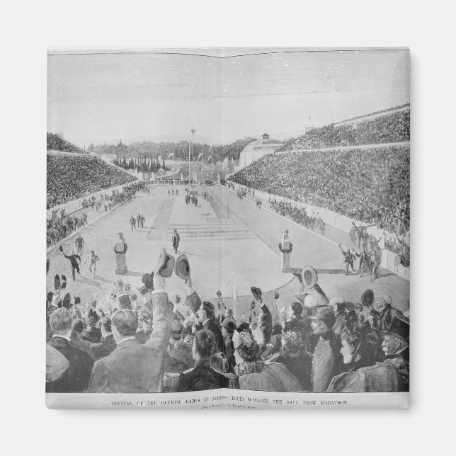 Översyn av de olympiska spelen i Aten Magnet (Framsidan)