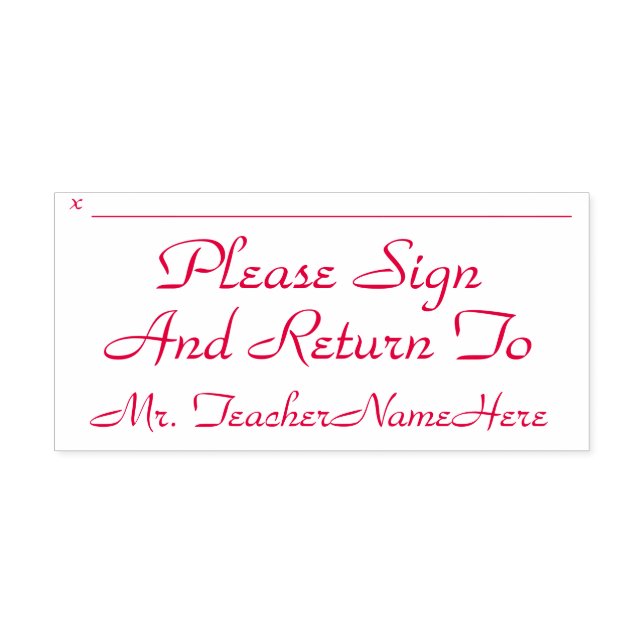 Översyn av uppdrag och lärare Namn Rubber Frimärke Självfärgande Stämpel (Design)