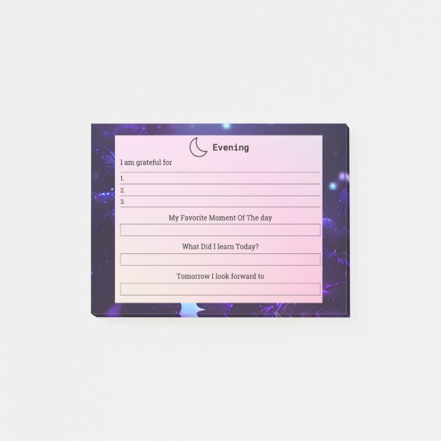 Översyn på kvällstid - anteckningar efter kvällsti post-it block (Framsida)
