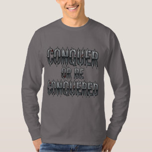Överta eller erövra - fet, spikat Metall D T Shirt