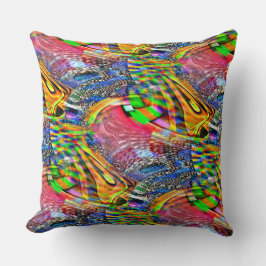 Övertäckning av tydligt levande färg på grov bakgr kudde