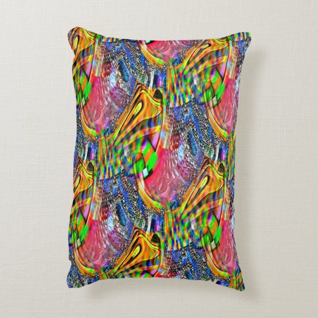 Övertäckning av tydligt levande färg på grov bakgr prydnadskudde (Baksidan(Vertikal))