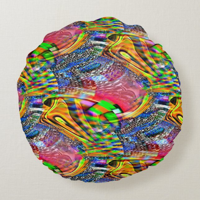 Övertäckning av tydligt levande färg på grov bakgr rund kudde (Baksidan)