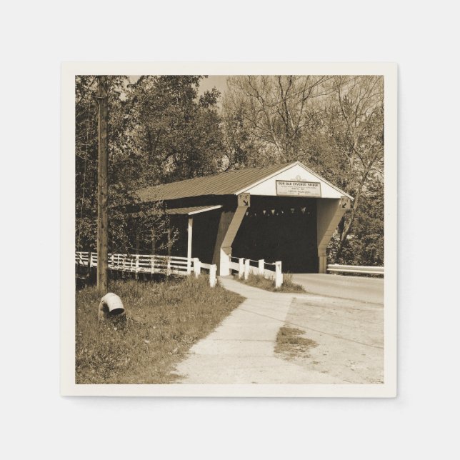 Övertäckt bro pappersservett (Framsidan)