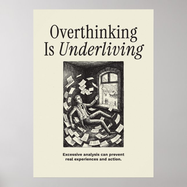 Övertänkande är underlivande poster (Framsidan)
