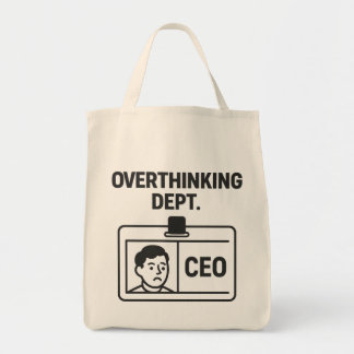Övertänkande avd. – CEO Rolig minimalistisk tote-b Tygkasse