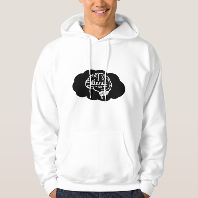 Övertänkande Hjärna Tecknad serie Mental hälsa Kon Hoodie (Framsida)