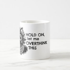Övertänkande katt kaffemugg
