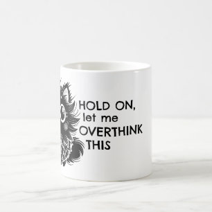 Övertänkande katt kaffemugg