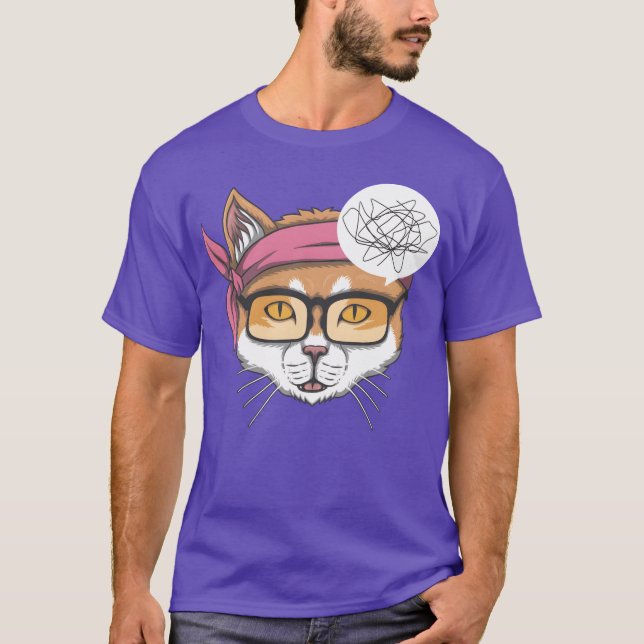 Övertänkande kattvän t shirt (Framsida)