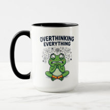 Övertänker Allt Ångestfull Groda Rolig Psykisk