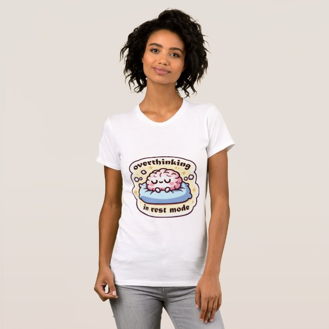Övertänker i vila läge t shirt (Hel framsida)