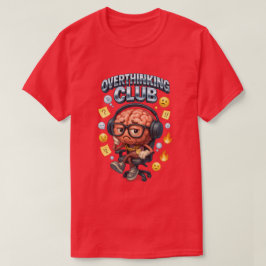 Övertankning av Klubben Funny Brain Emoji Tecknad T Shirt