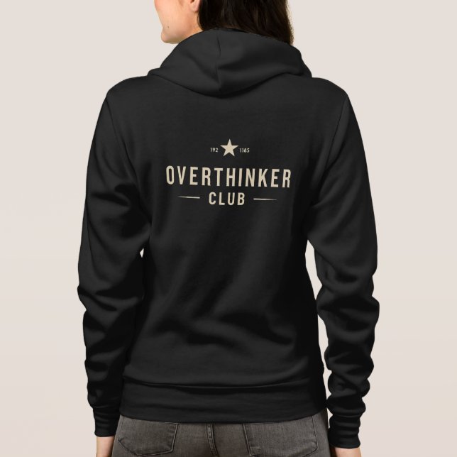 Overthinker Club Vintage Typography T Shirt (Baksida)
