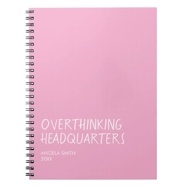 Overthinking Headquarters – Funny Overthinker Note Anteckningsbok (Framsidan)