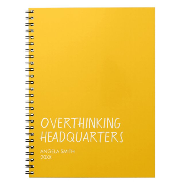 Overthinking Headquarters – Funny Overthinker Note Anteckningsbok (Framsidan)