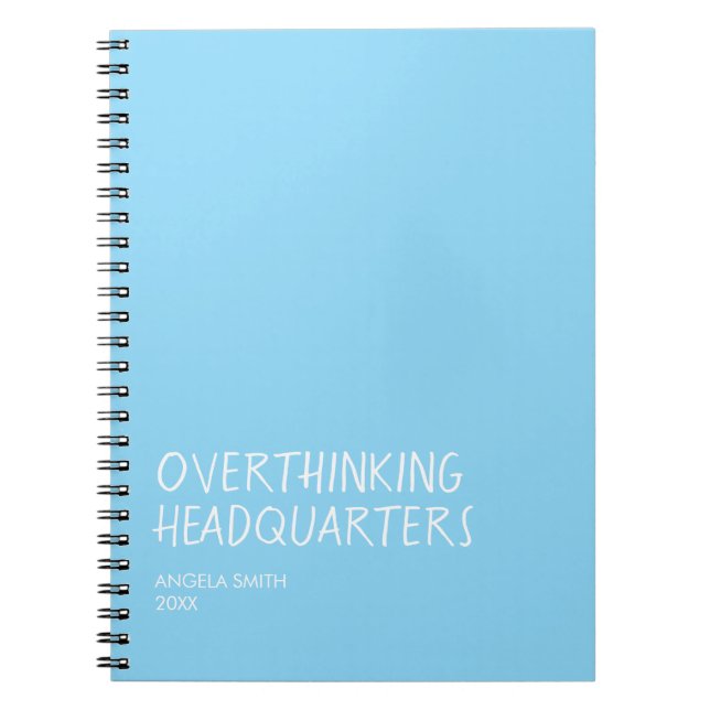 Overthinking Headquarters – Funny Overthinker Note Anteckningsbok (Framsidan)