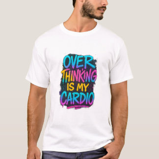  Overthinking Is My Cardio – Funny Gen Z Quote Tee