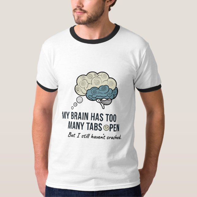 Overthinking Killed My Vibe Funny Anxiety Quote T- T Shirt (Framsida)