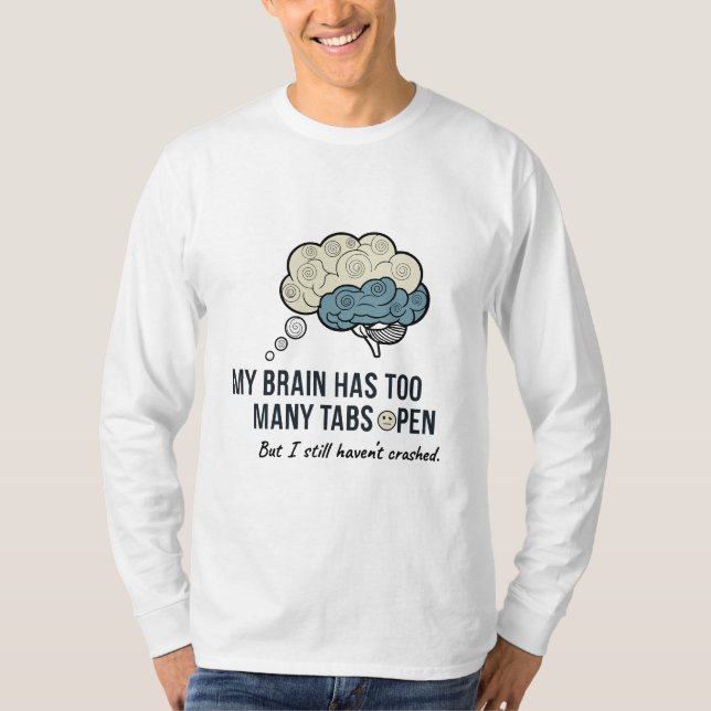 Overthinking Killed My Vibe Funny Anxiety Quote T- T Shirt (Framsida)