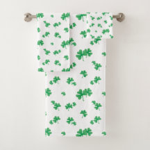 Övertonad Grönt Irish Shamrock Mönster