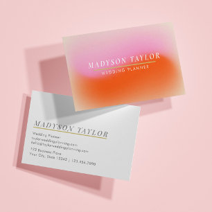 Övertoning av chicens moderna Orange för Rosa Visitkort