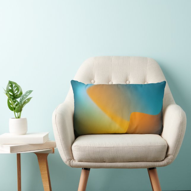 Övertoning av coola - Modern struktur för Abstrakt Lumbarkudde (Stol)